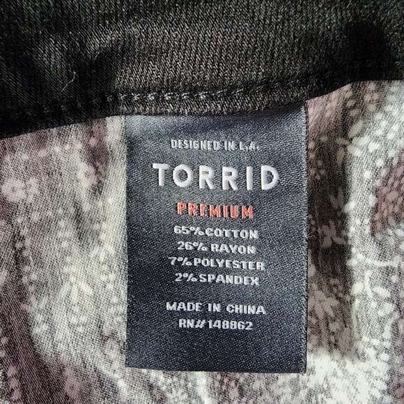 TORRID PREMIUM BOYFRIEND STRETCHY 24XT BLACK JEANS w/MESH EUC Extra Tall - Picture 4 of 7